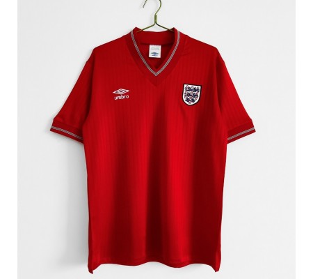 England 84/87 Away Red Soccer Jersey